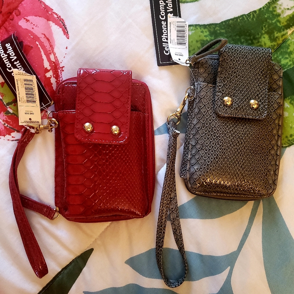 NWT Wallet Cellphone Holder Wristlet (Pair)